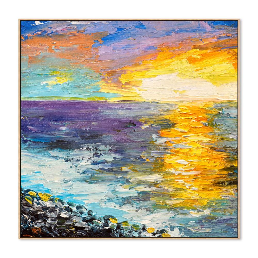 Reflected Sunset, Style A, Hand-Painted Canvas - Image 4