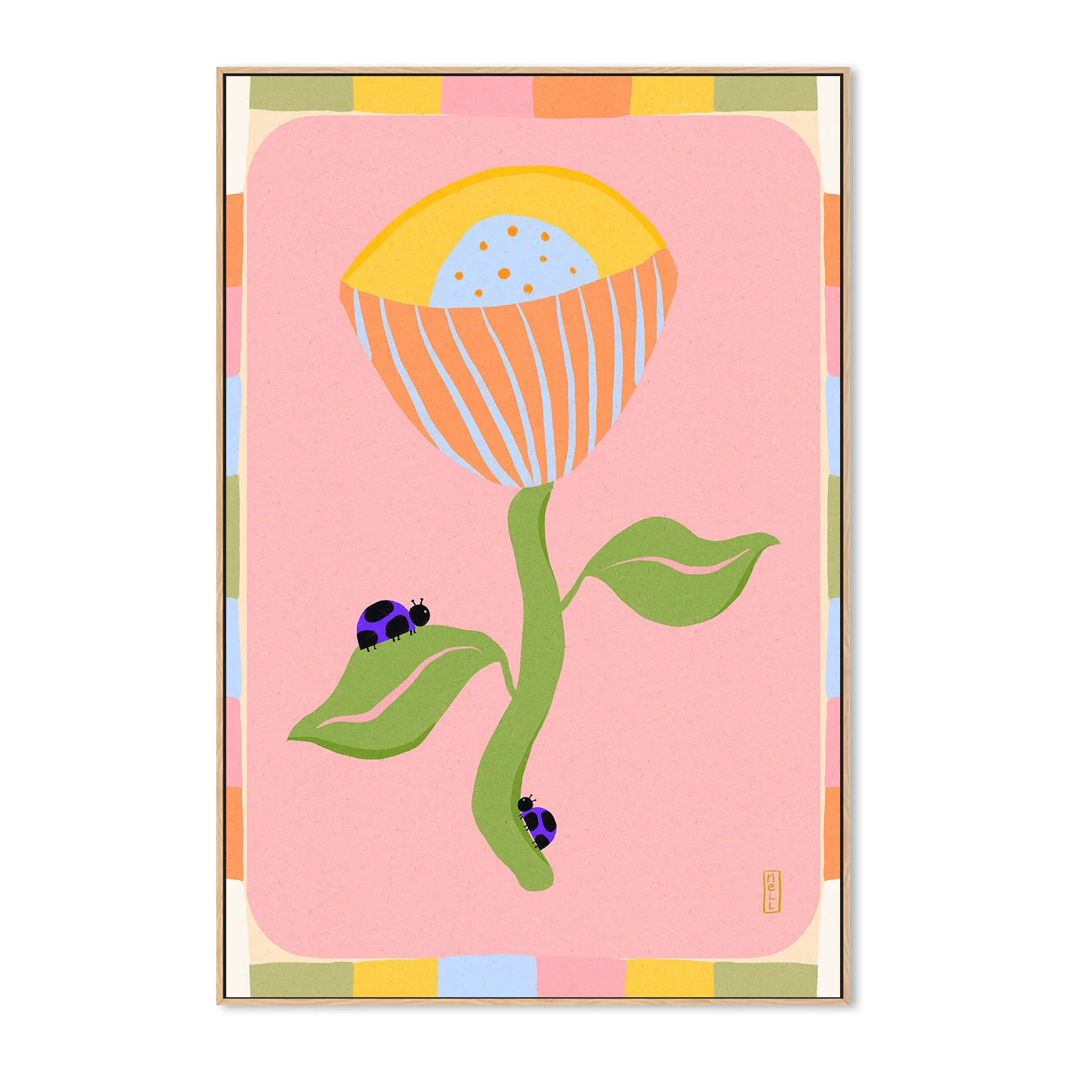 Retro Bell Flower and Ladybirds - Image 4