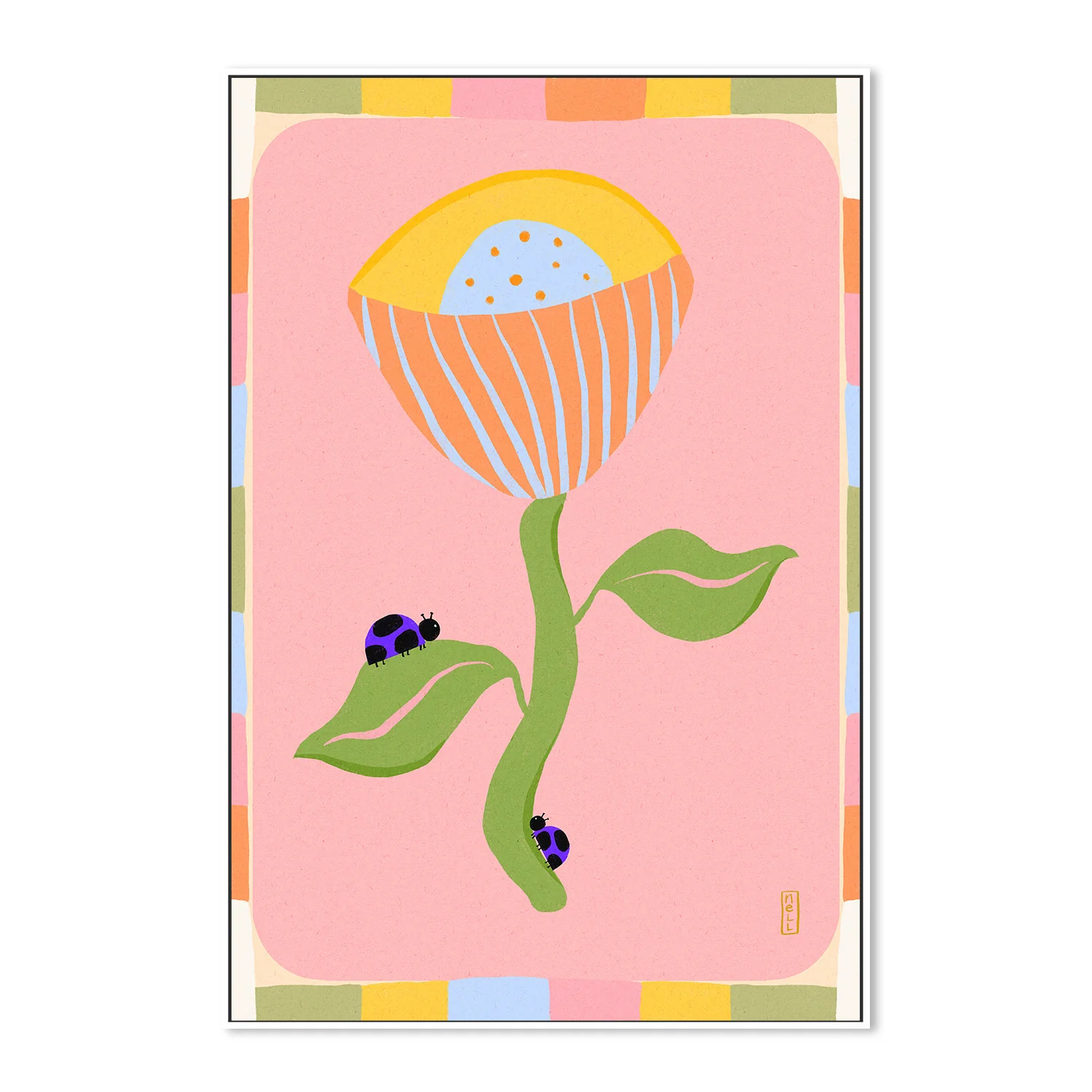 Retro Bell Flower and Ladybirds - Image 5