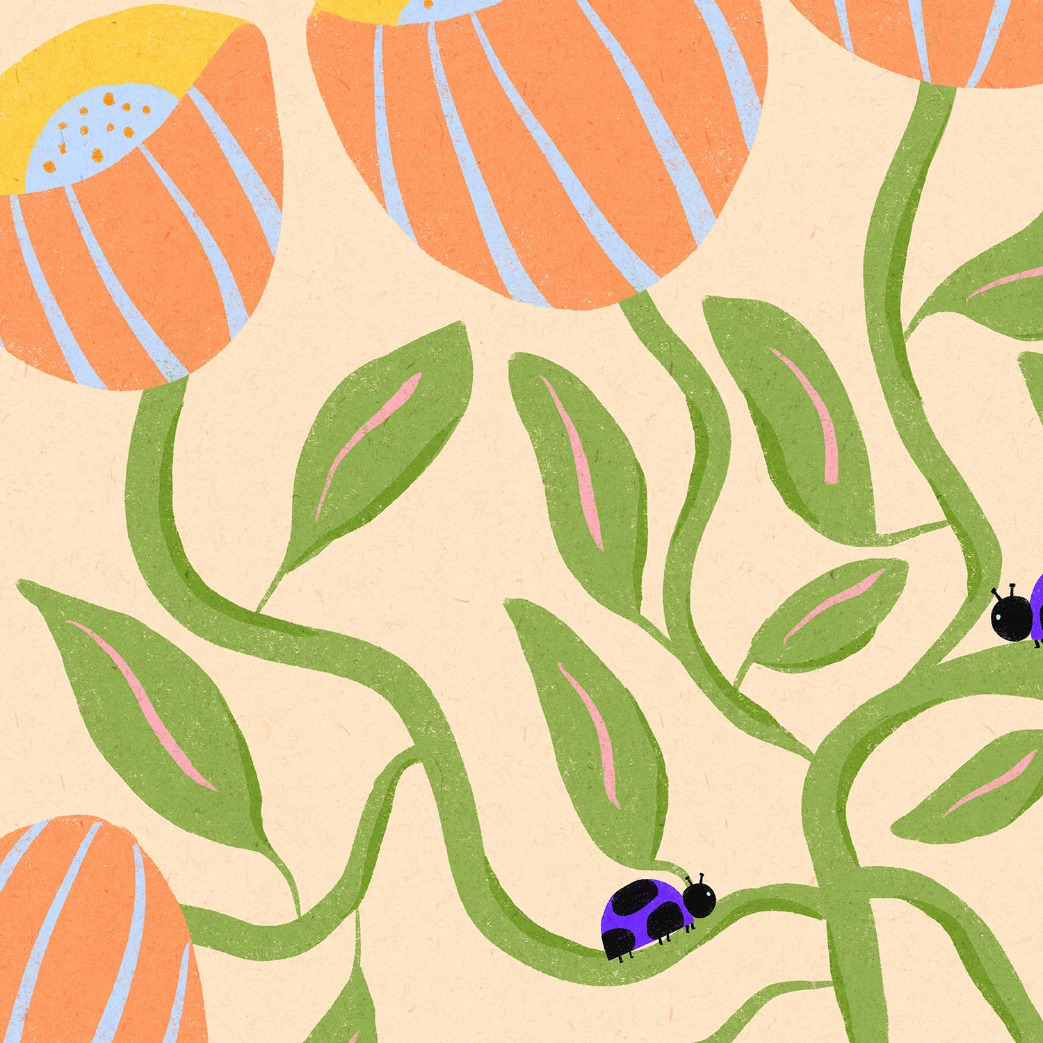 Retro Bell Flowers in a Vase Illustration - Image 10