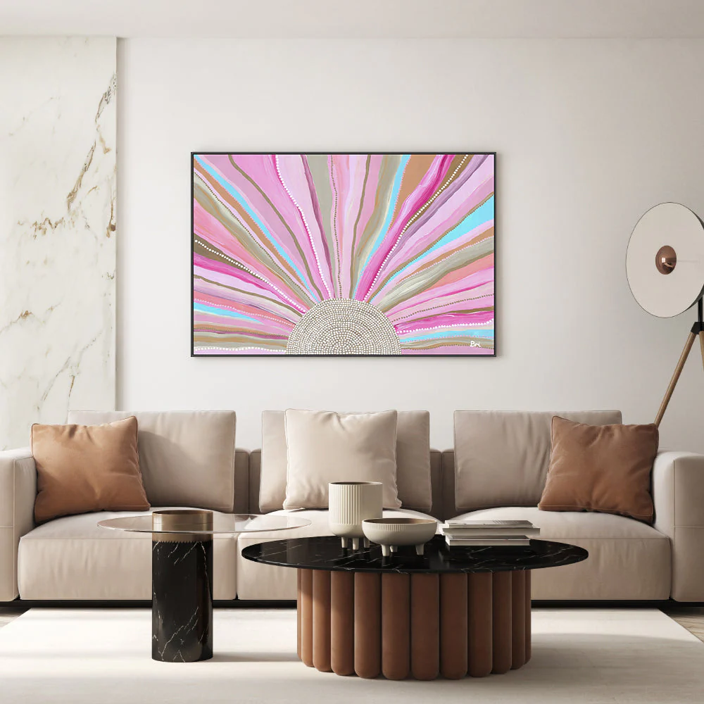 Rising Sun, Bold Pink Tones - Image 2