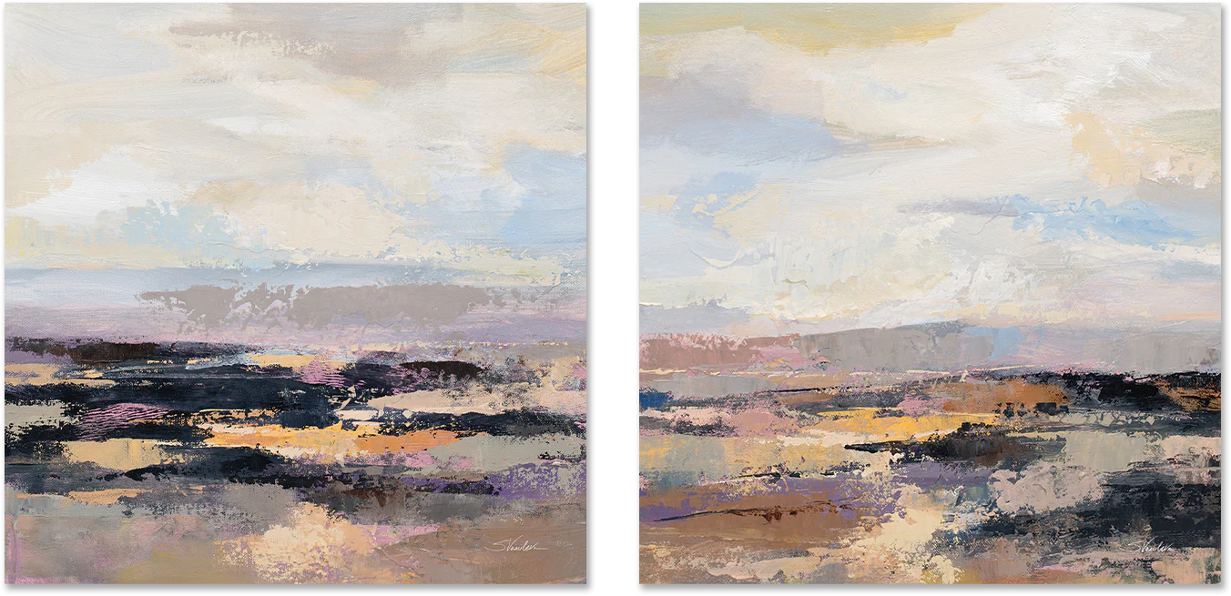 Road at Dusk, Style A & B, Set Of 2
