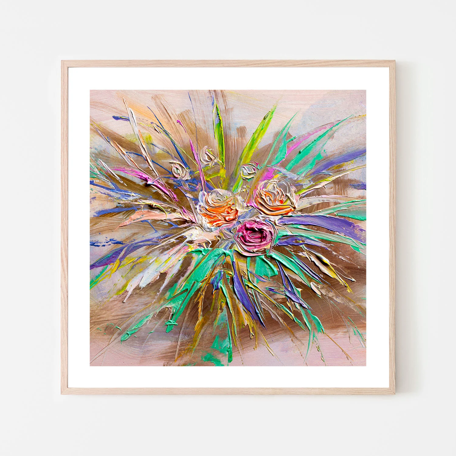 Rose Explosion , Hand-Painted Canvas - Image 6