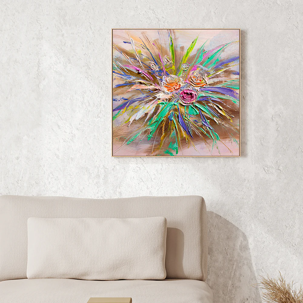 Rose Explosion , Hand-Painted Canvas - Image 7
