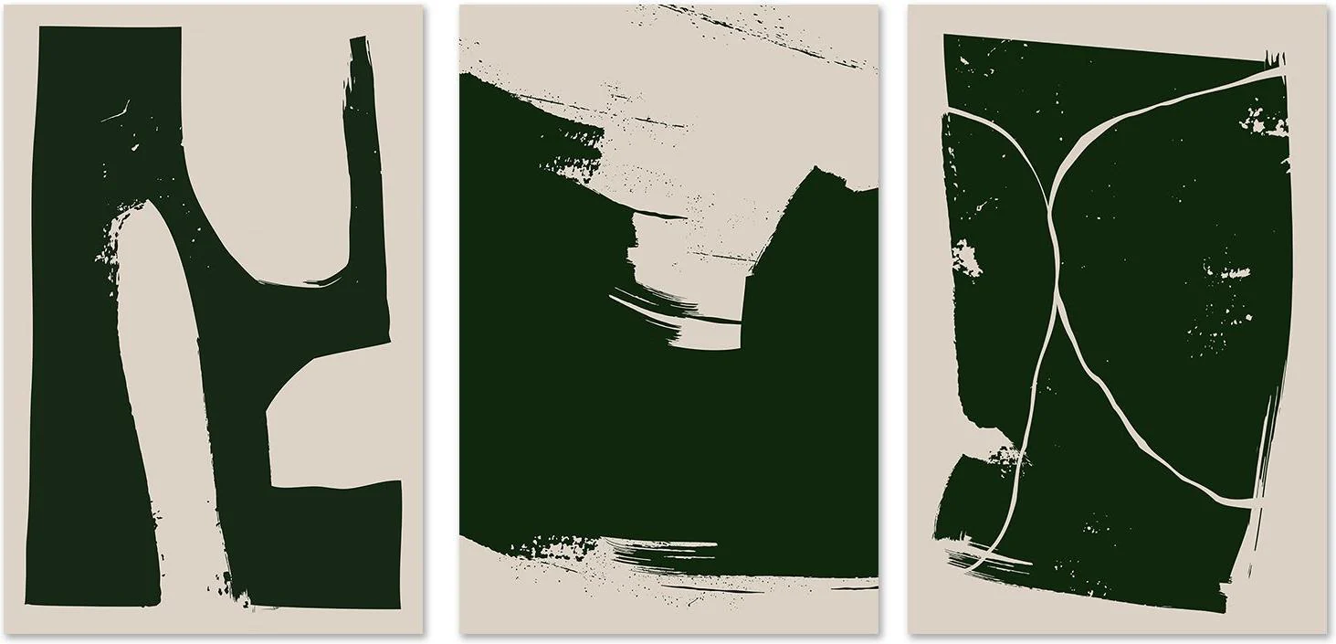 Rough Strokes, Style A, B & C, Set Of 3