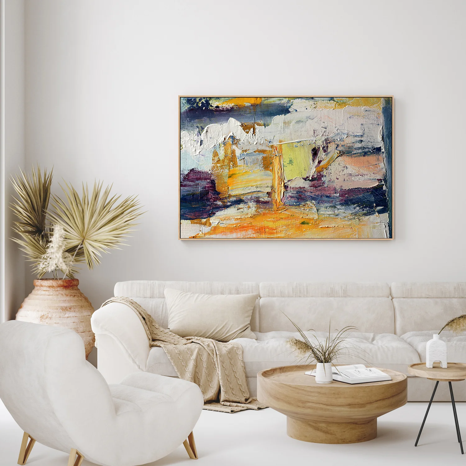 Safron Blend , Hand-Painted Canvas - Image 2