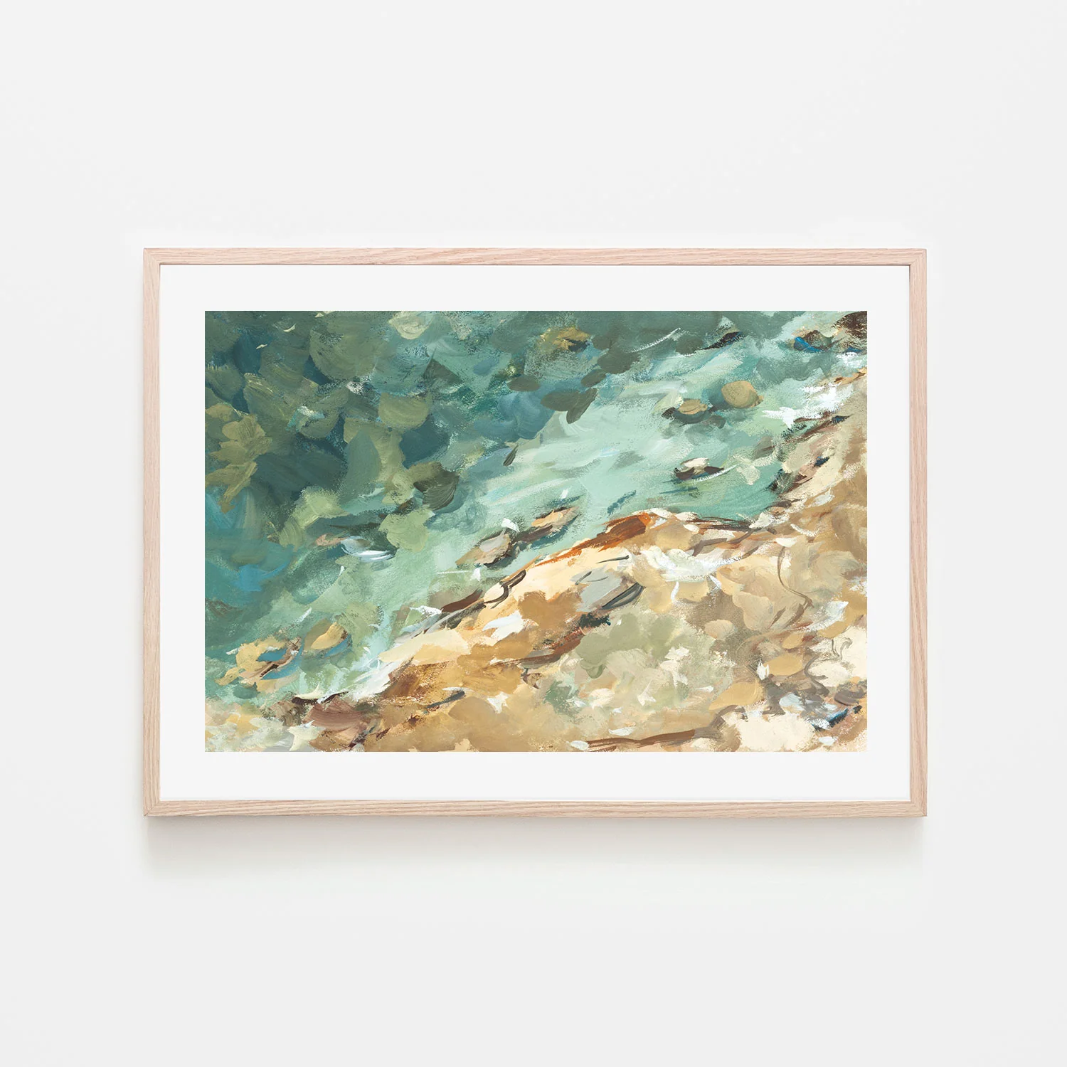 Sage And Brown Abstract , Hand-painted Canvas - Image 6