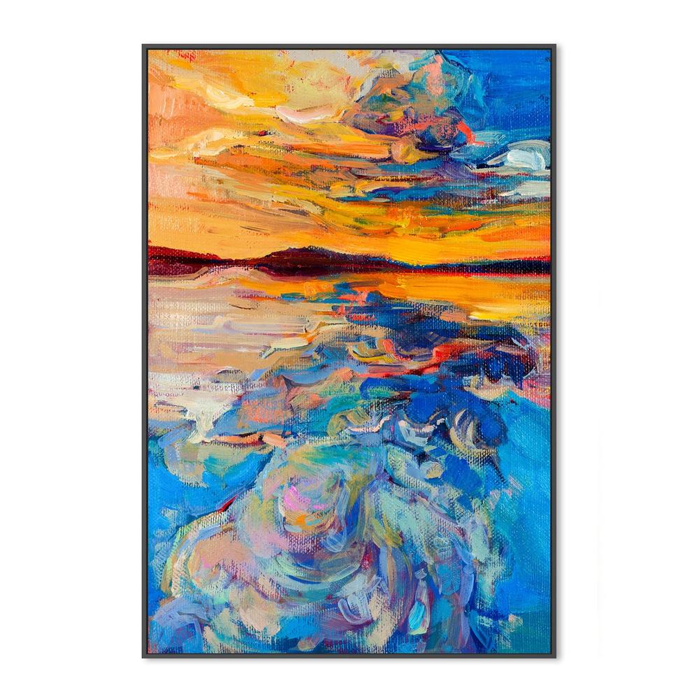 Saturated Sunset, Style A, Hand-Painted Canvas - Image 3