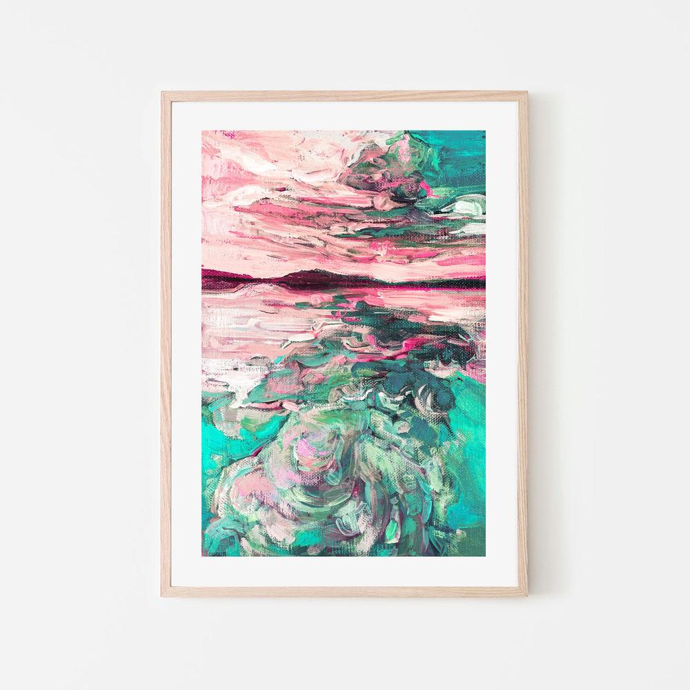 Saturated Sunset, Style B, Hand-Painted Canvas - Image 6