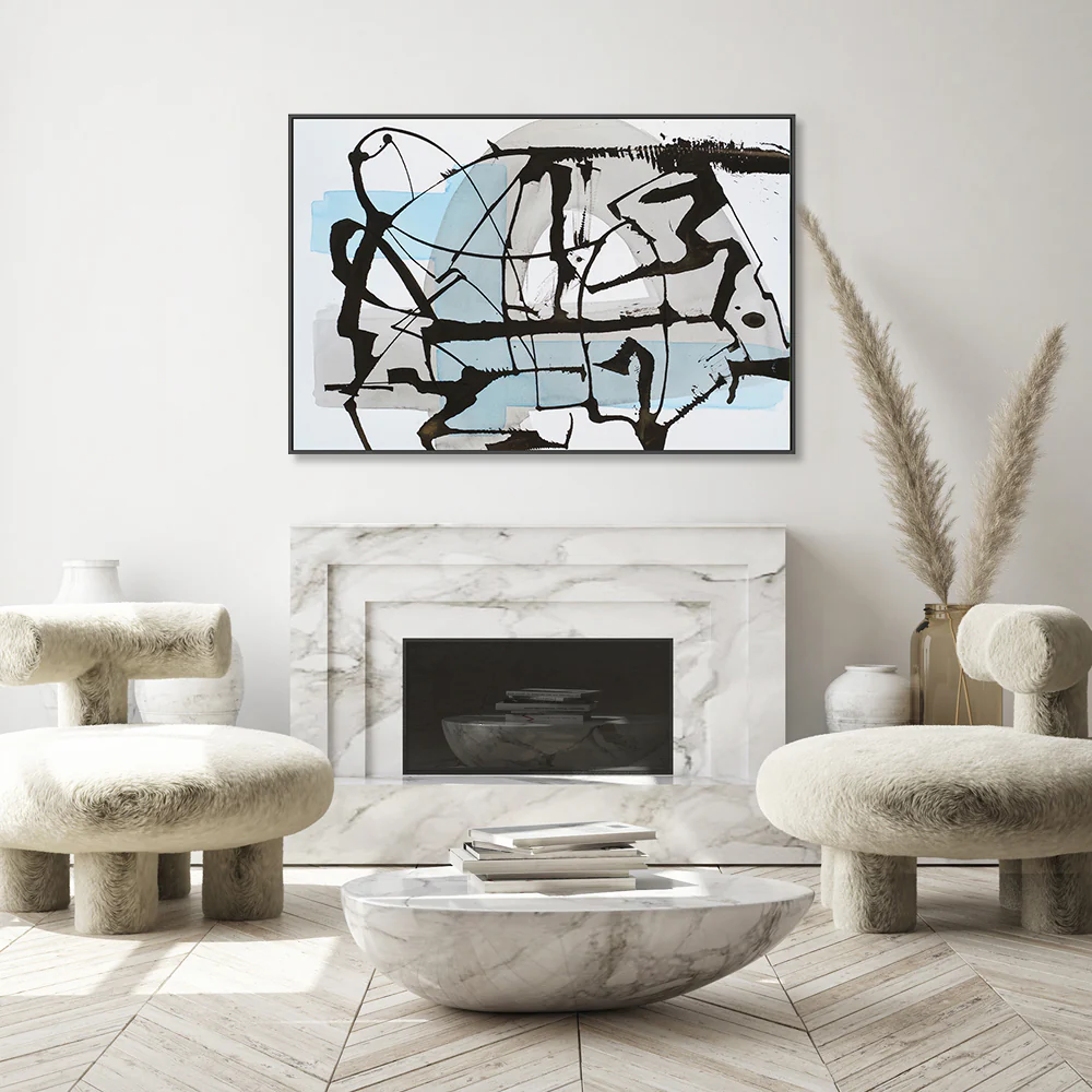 Scattered Ink, Hand-Painted Canvas - Image 2
