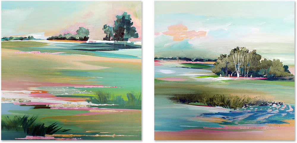 Scenery, Style B & C, Set Of 2