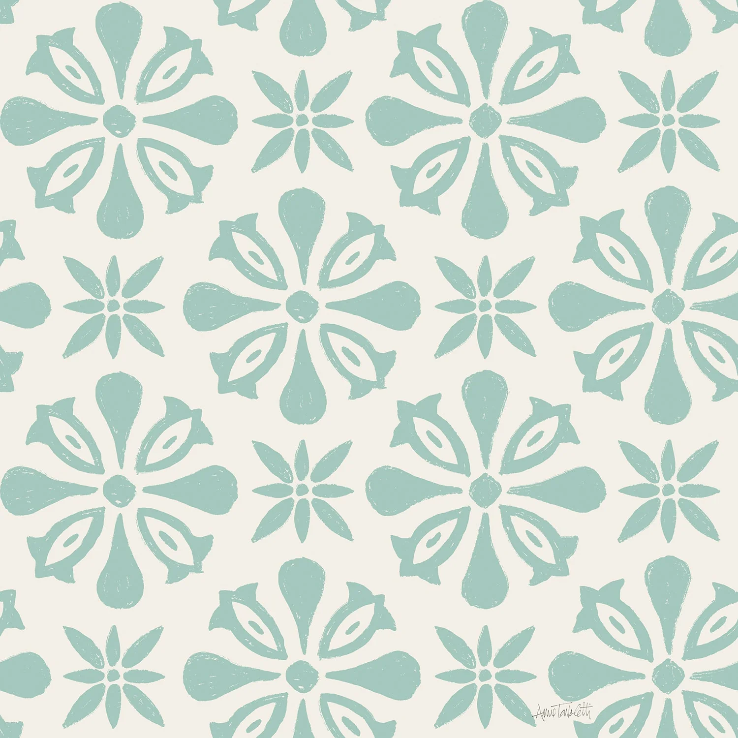 Seasonal Shades Aqua, Wallpaper