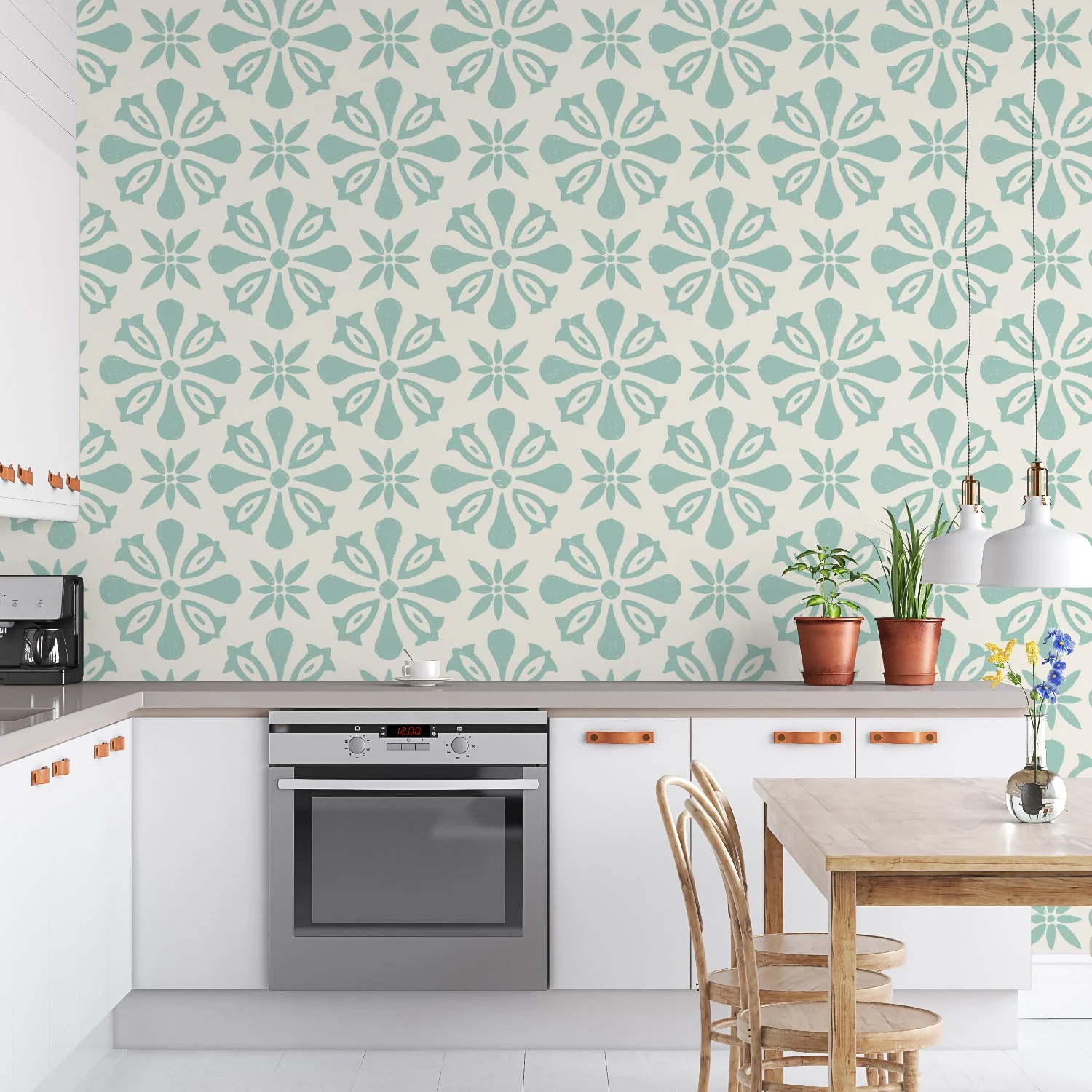 Seasonal Shades Aqua, Wallpaper - Image 2