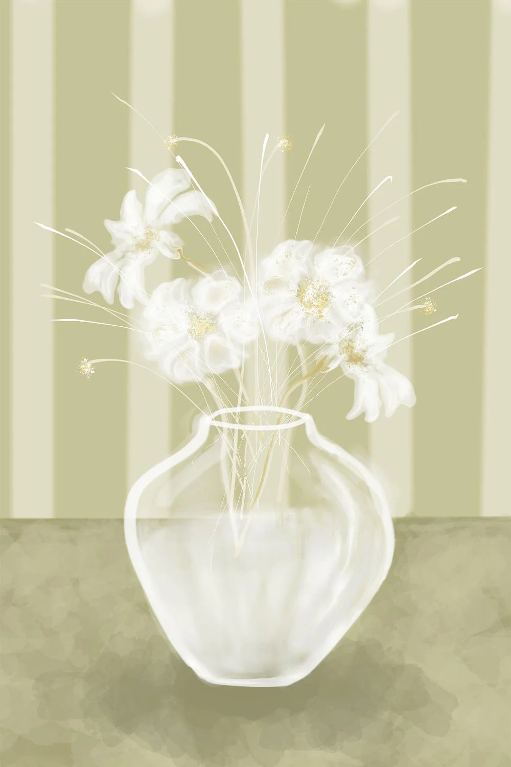 Serene White Flowers