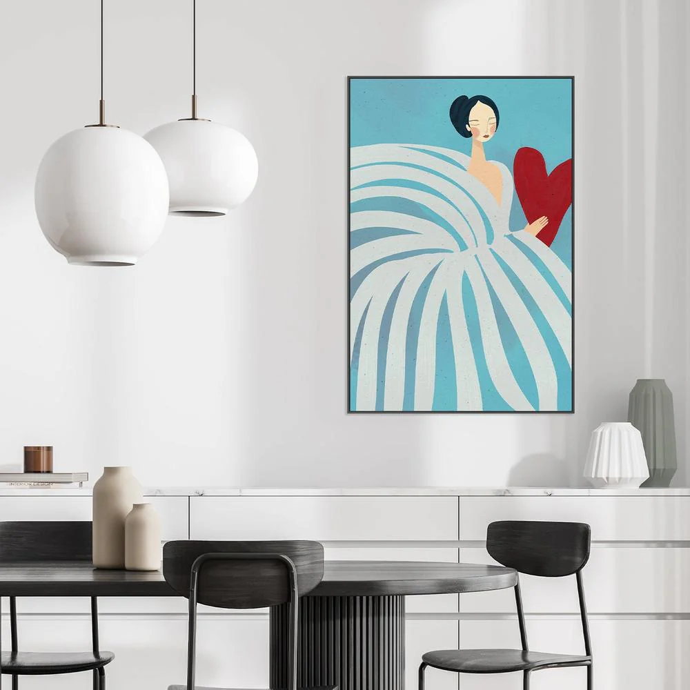 Serene Woman with Heart - Image 2