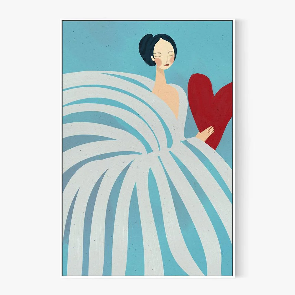 Serene Woman with Heart - Image 5