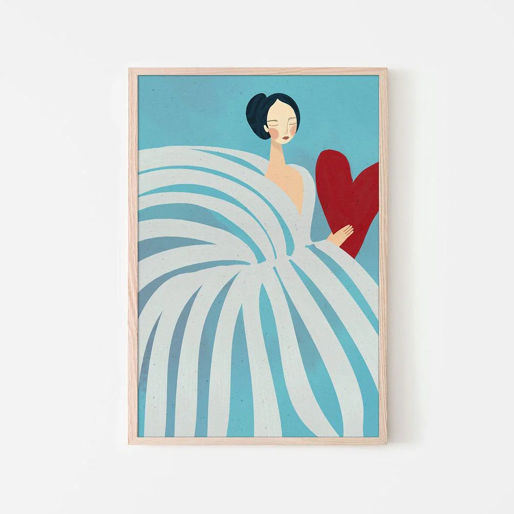 Serene Woman with Heart - Image 6