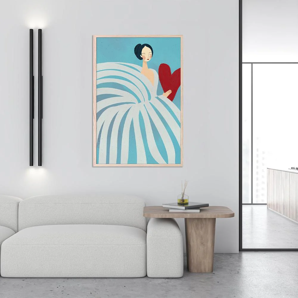 Serene Woman with Heart - Image 8