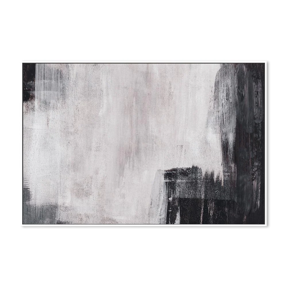 Shades of Black and Grey, Hand-Painted Canvas - Image 5