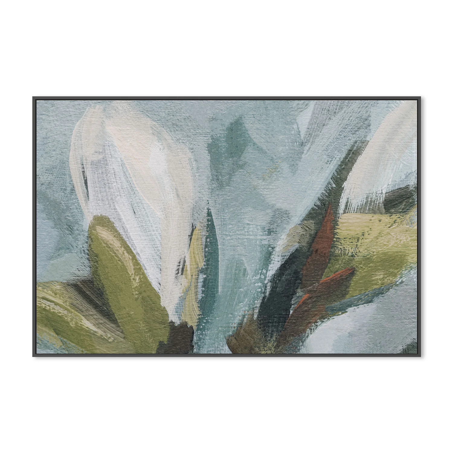 Shades Of Green , Hand-painted Canvas - Image 3