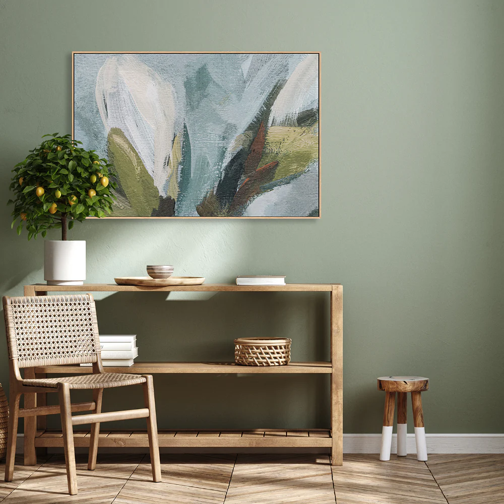 Shades Of Green , Hand-painted Canvas - Image 7