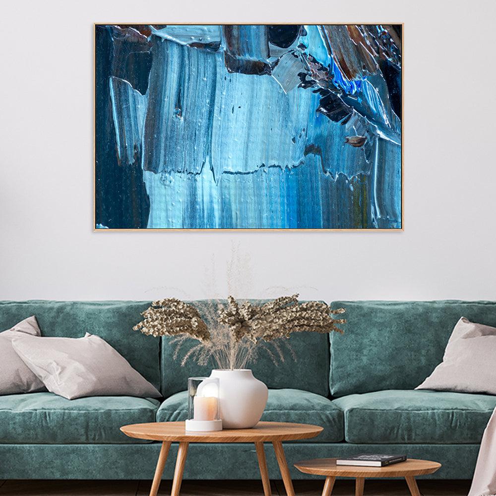 Sky Blue , Hand-painted Canvas - Image 2