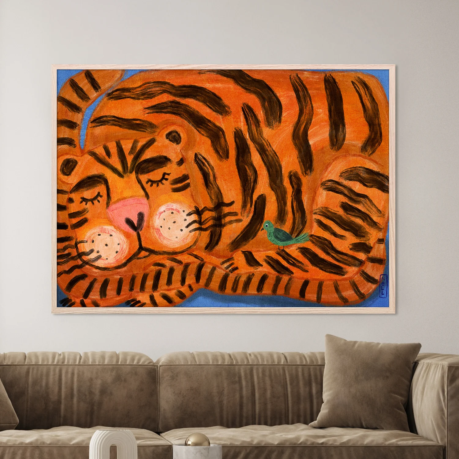 Sleeping Tiger and a Bird Animal Friends - Image 7