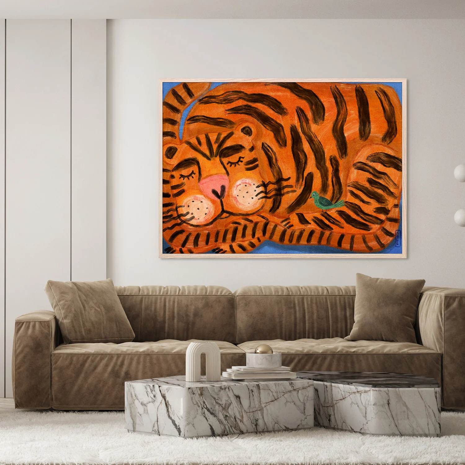 Sleeping Tiger and a Bird Animal Friends - Image 8