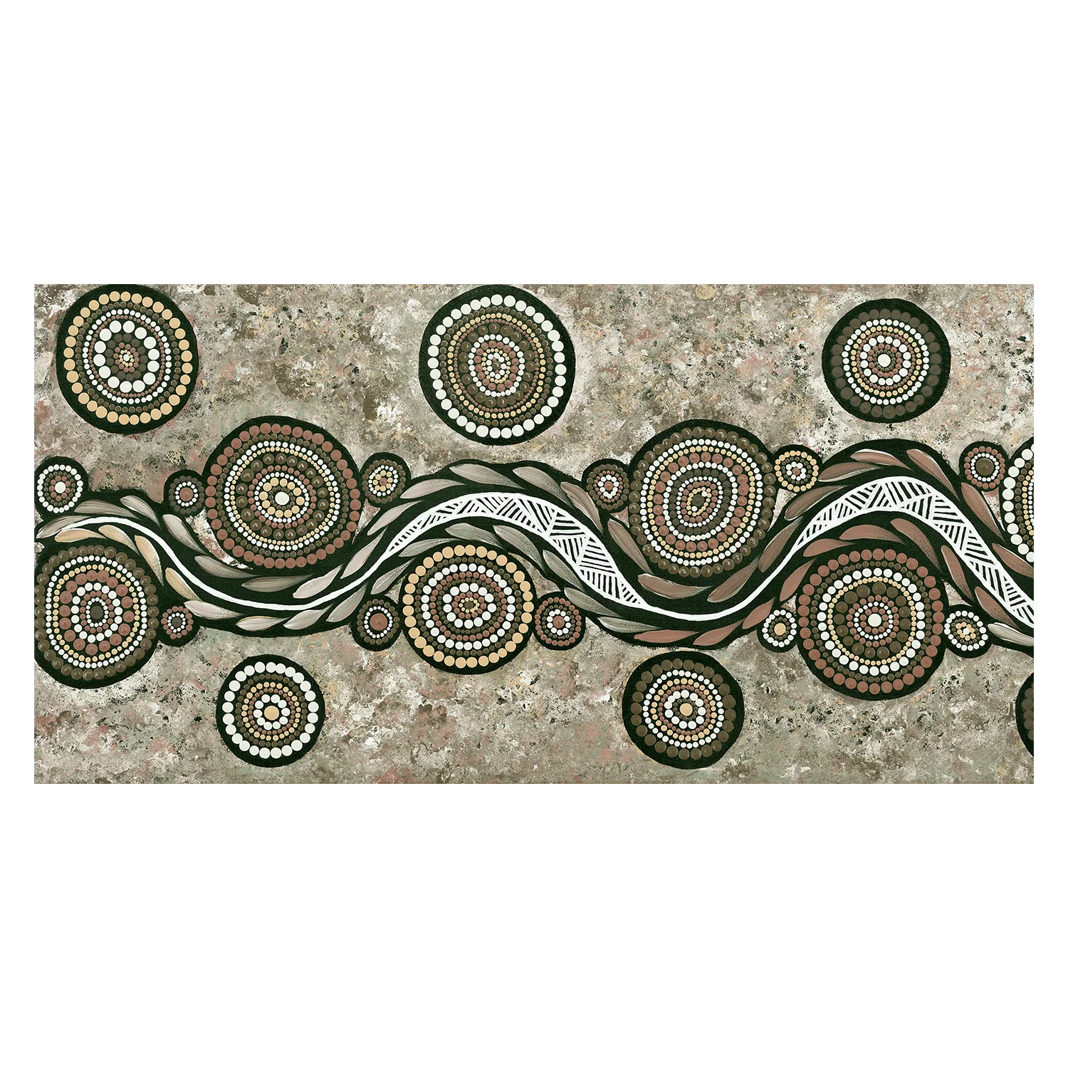Snake On Long Travels, Style A, Earth Green Tone - Image 3
