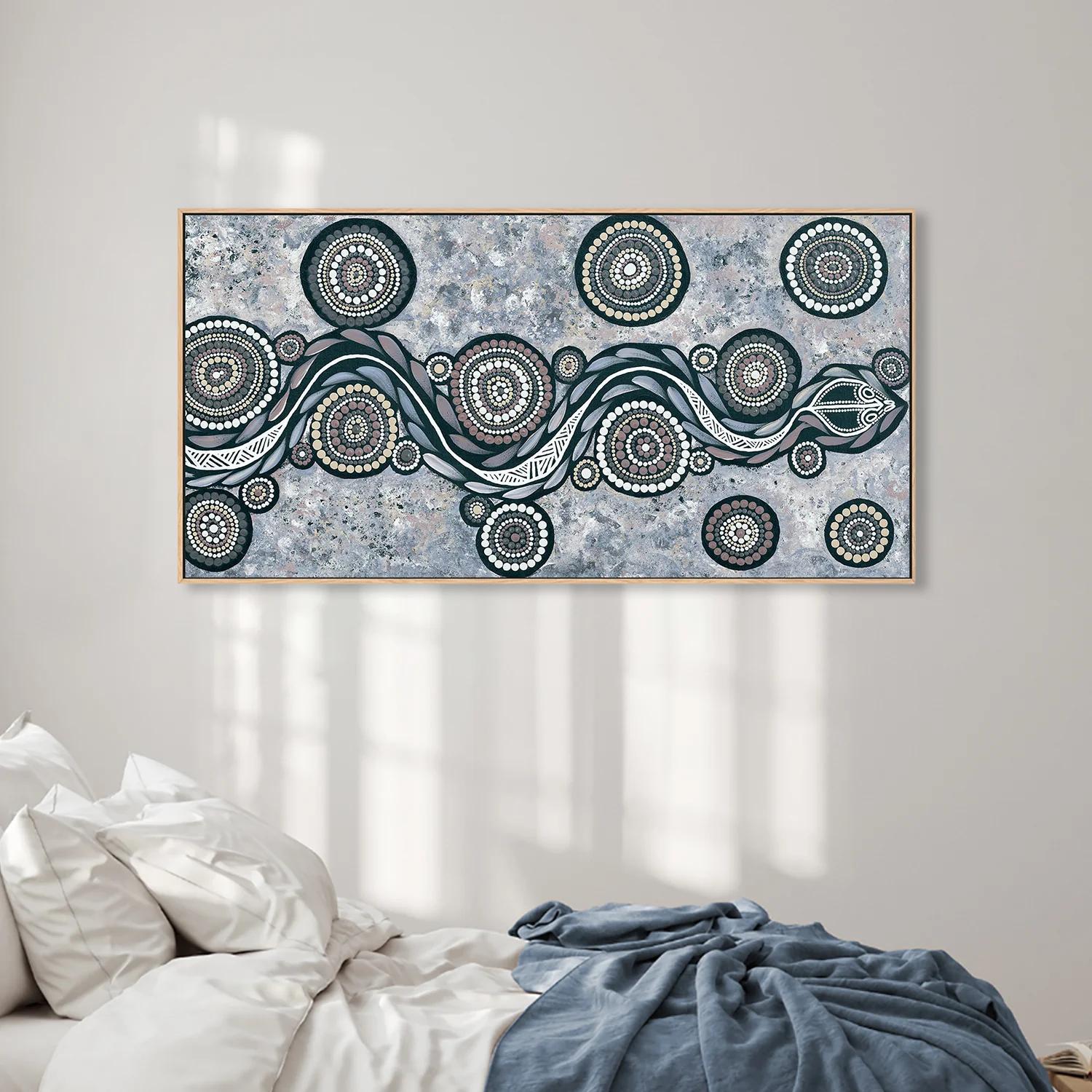 Snake On Long Travels, Style B, Blue Tone - Image 2