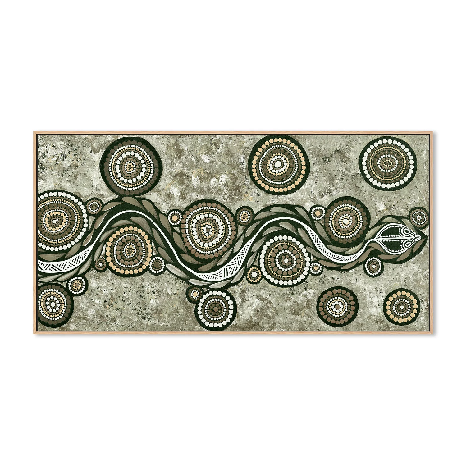 Snake On Long Travels, Style B, Earth Green Tone - Image 5