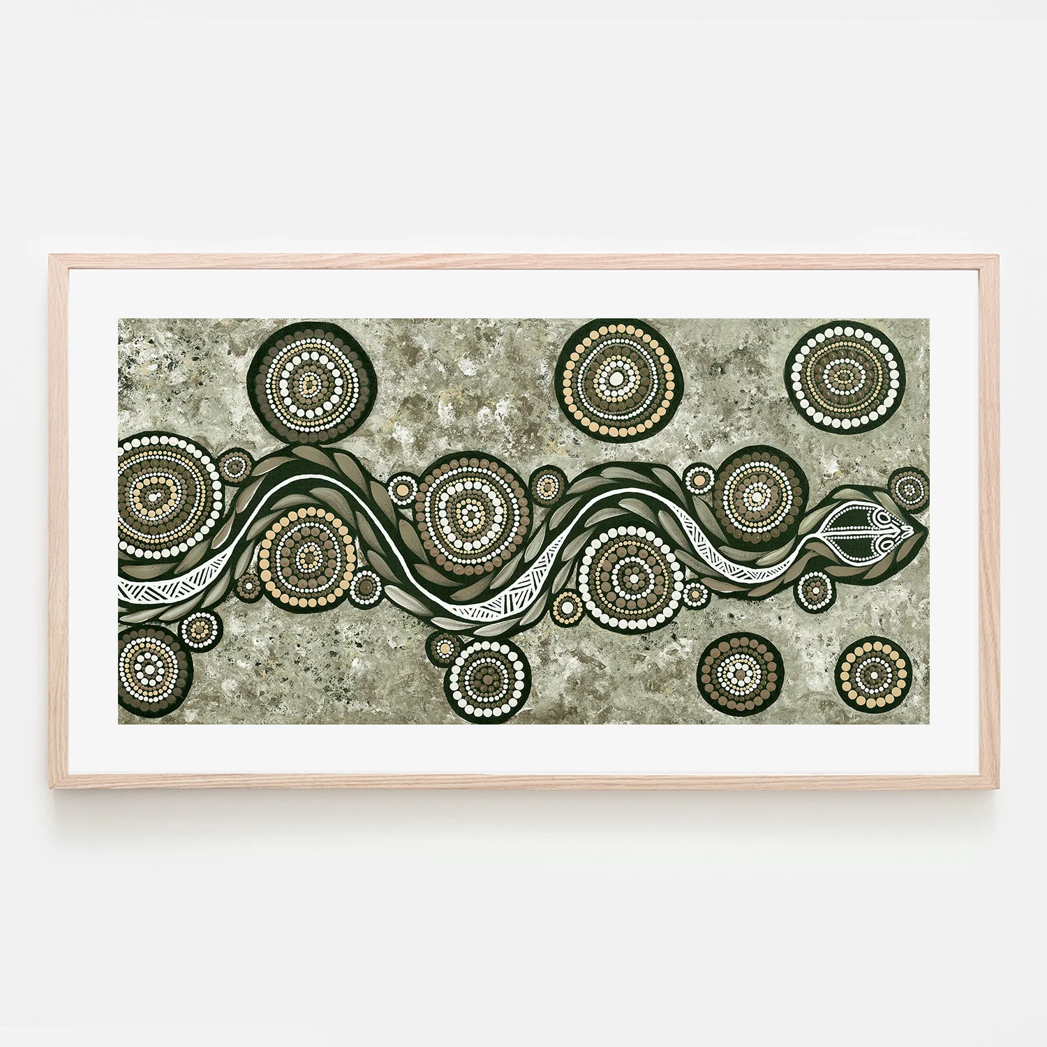 Snake On Long Travels, Style B, Earth Green Tone - Image 7