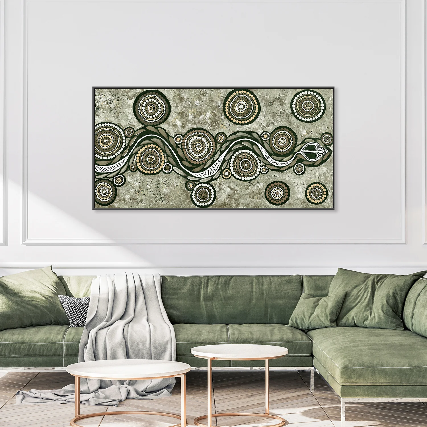 Snake On Long Travels, Style B, Earth Green Tone - Image 8