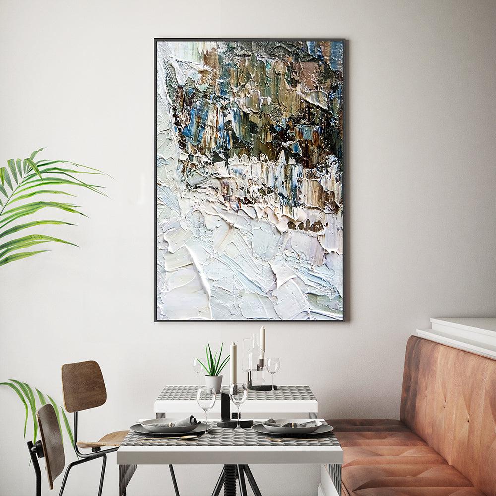 Snowy Alps , Hand-painted Canvas - Image 2