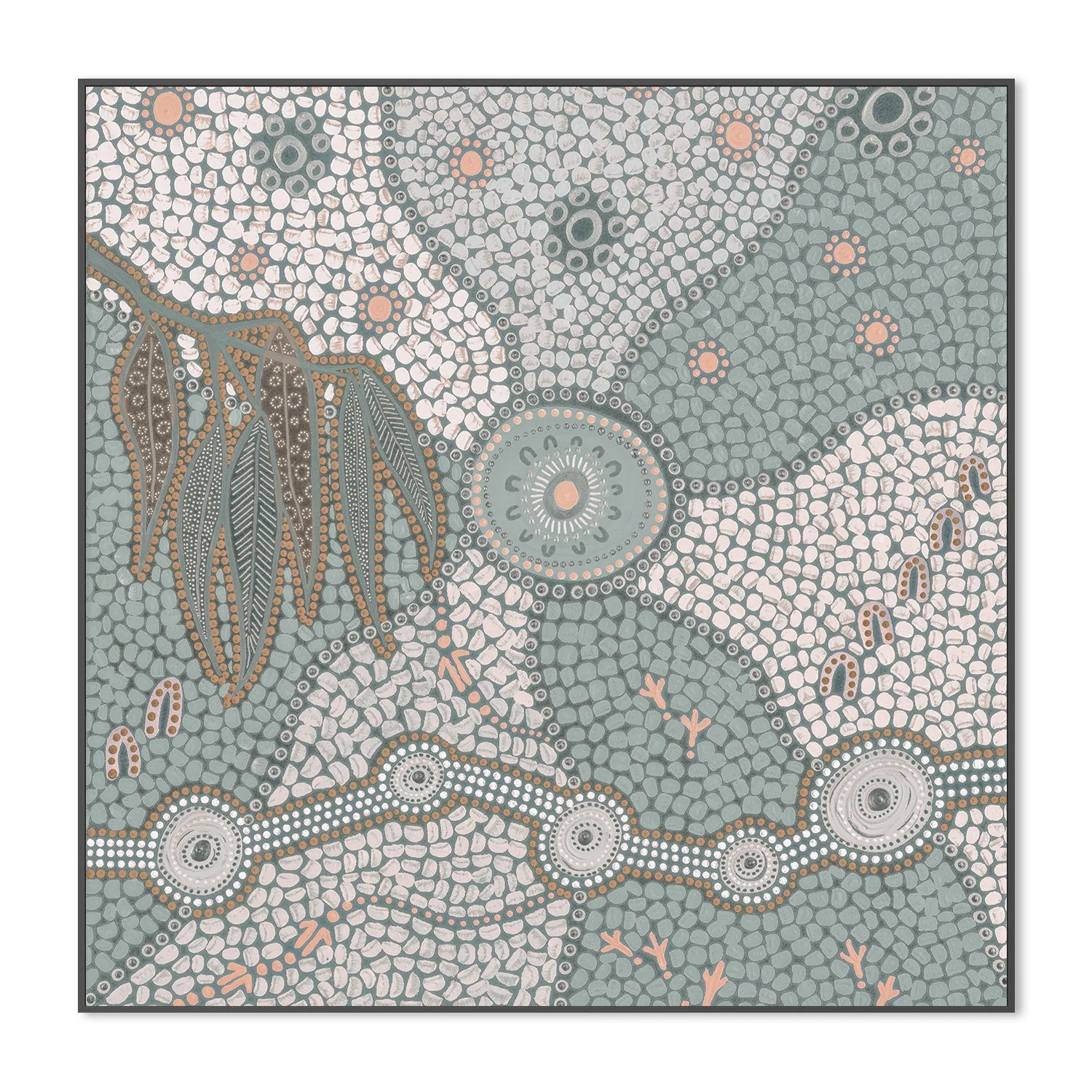 Spirits In The Sky, Dusty Green And Pink - Image 3