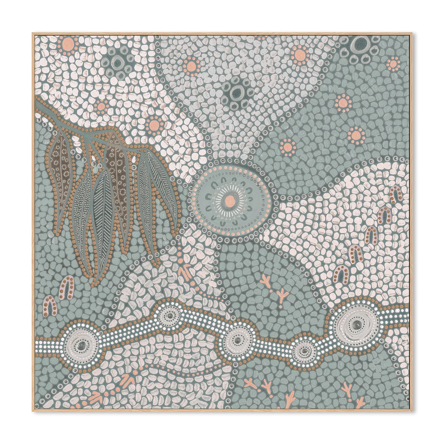 Spirits In The Sky, Dusty Green And Pink - Image 4