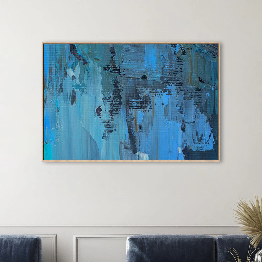 Steel Blue , Hand-painted Canvas - Image 2