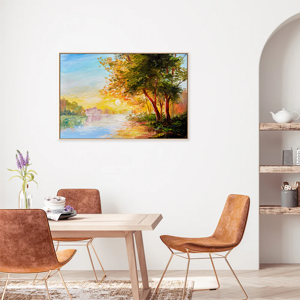 Striking Sunset, Hand-Painted Canvas - Image 7
