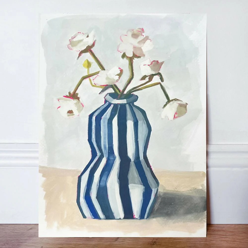Striped Vase 02 , Original Artwork