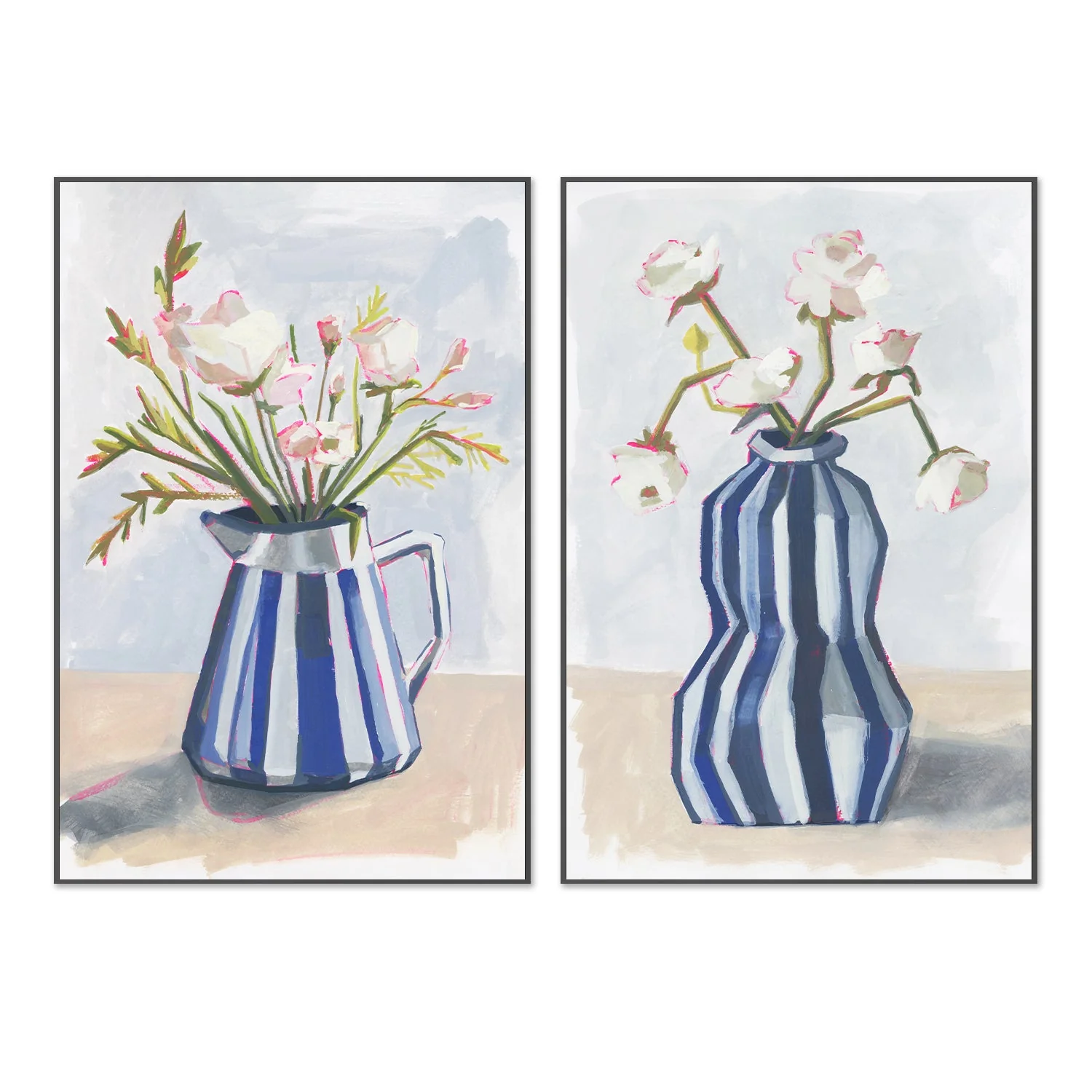 Striped Vase, Style A & B, Set Of 2 - Image 3