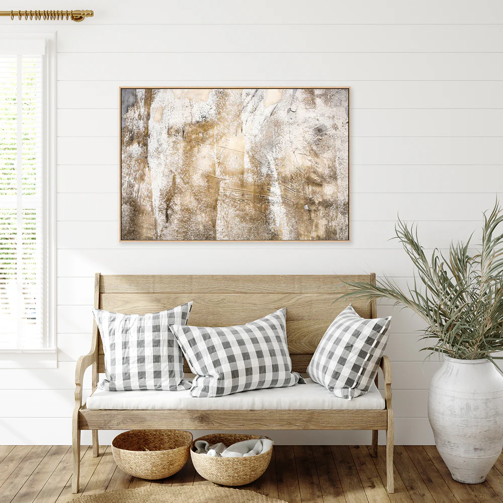 Strokes of Gold, Hand-Painted Canvas - Image 7