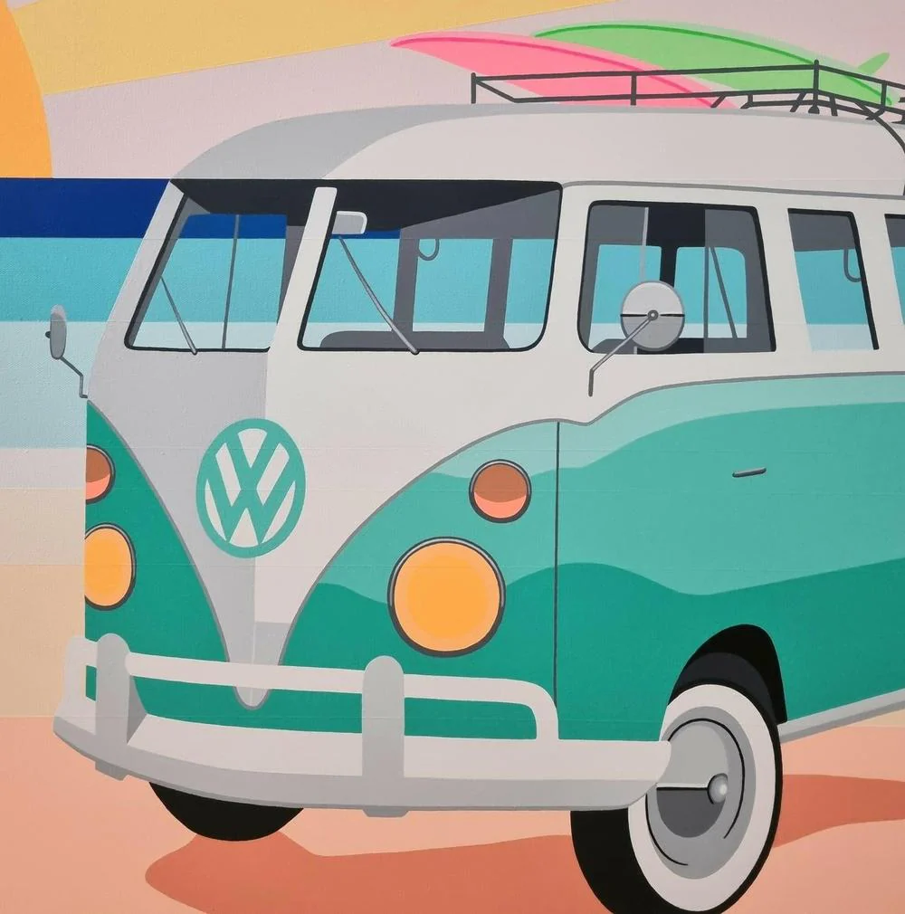 Summer Cruisin' #3, Original Hand-Painted Canvas By Michelle Jirsensky - Image 4