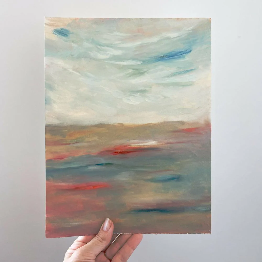 Summer Evening, Original Hand-Painted Canvas By Lucrecia Caporale - Image 3
