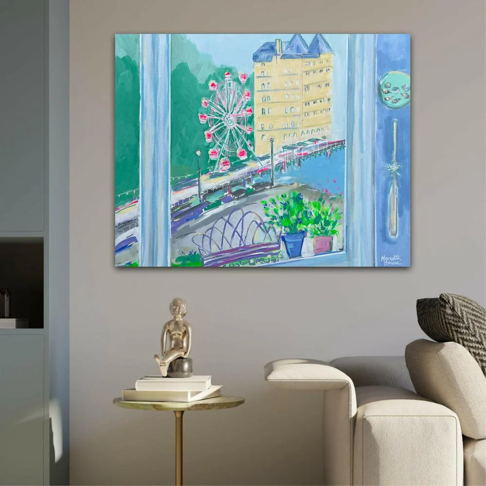 Summer on Llandudno Pier. Original hand-painted artwork by Meredith Howse. - Image 6