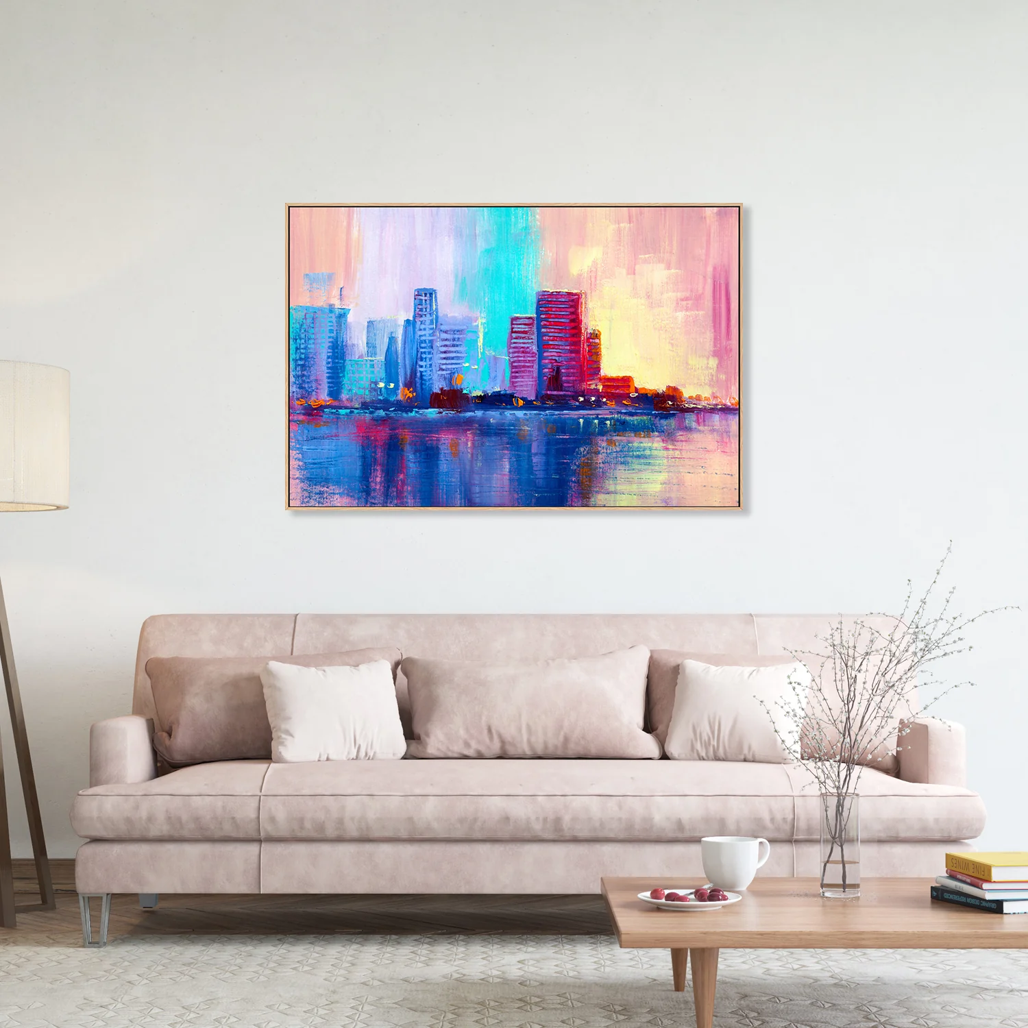 Sunset City, Style A, Hand-Painted Canvas - Image 7