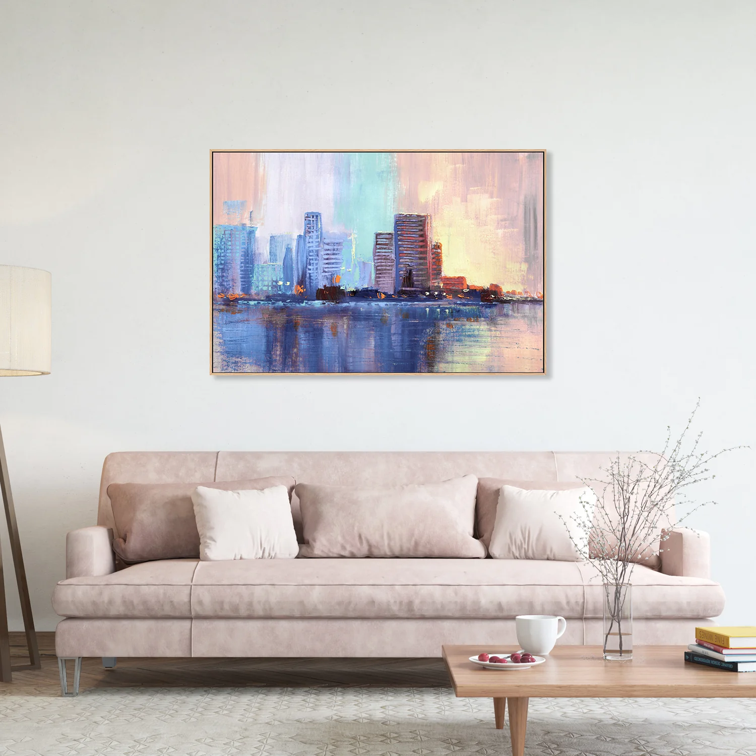 Sunset City, Style B, Hand-Painted Canvas - Image 2