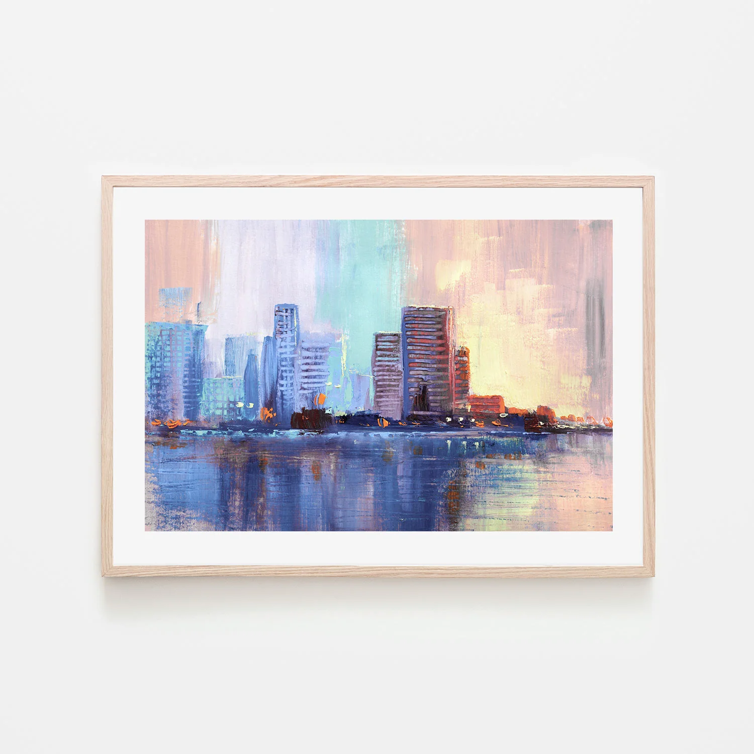 Sunset City, Style B, Hand-Painted Canvas - Image 6