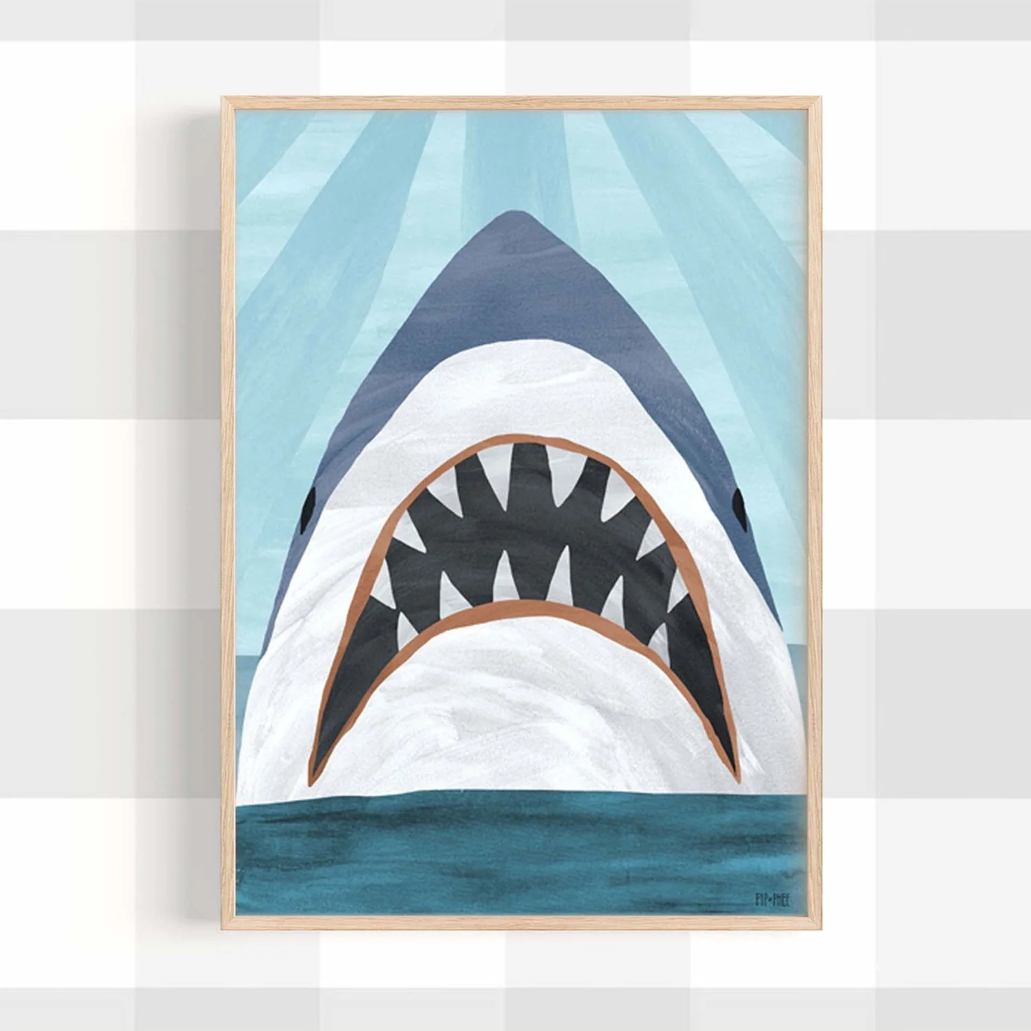 Sunset Shark Print - Image 2