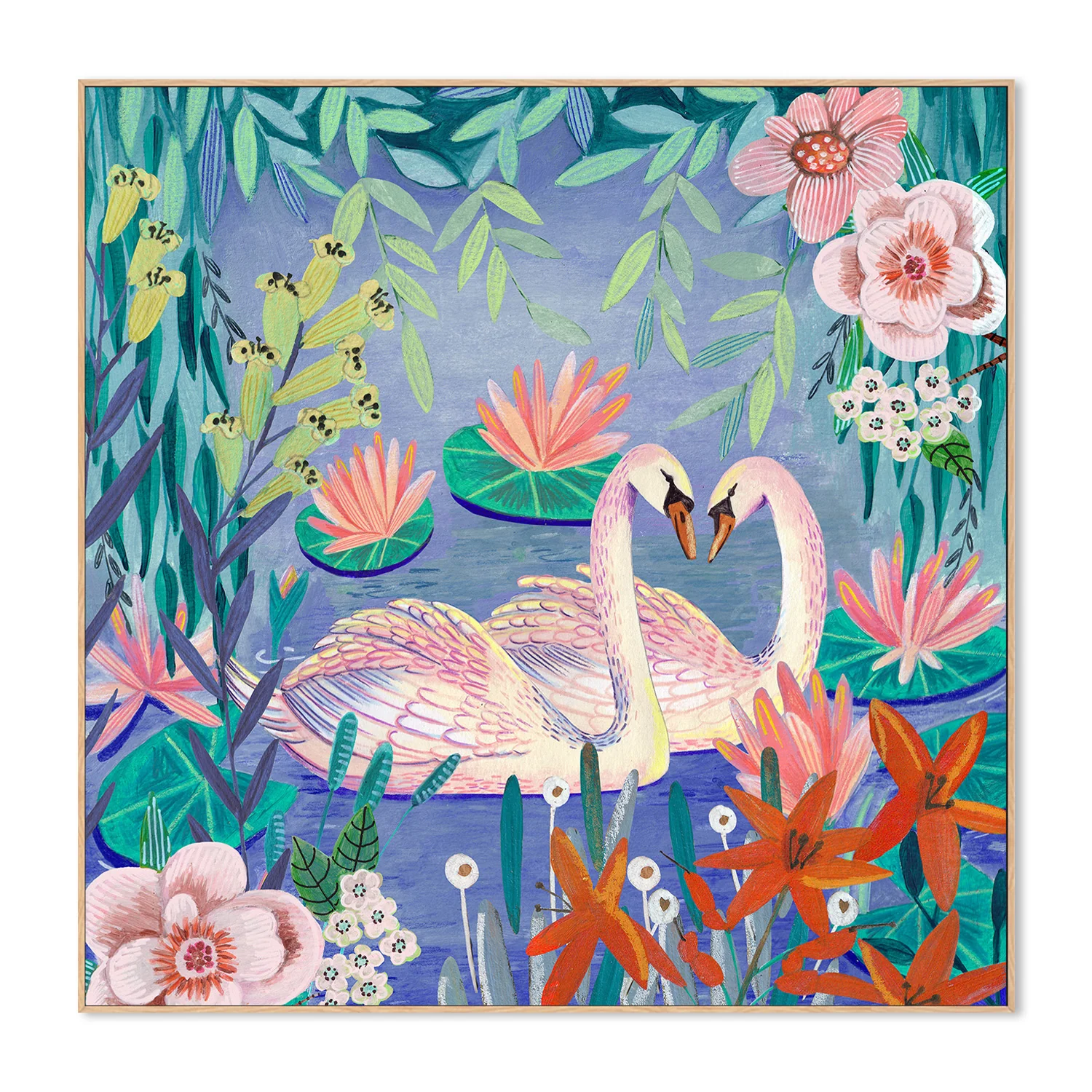 Swans swimming in the pound - Image 4