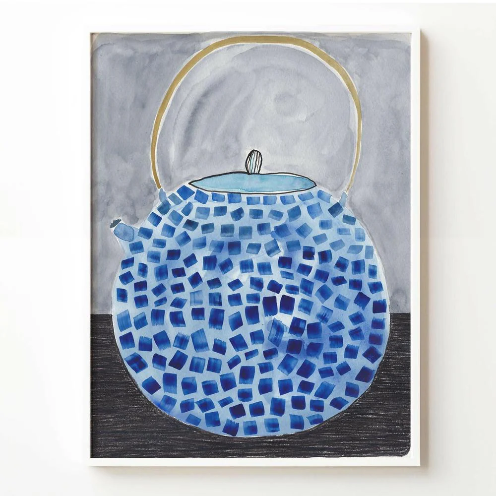 Teaware in Blue - Teapot - Original Artwork - Image 4